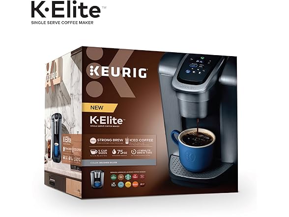 Keurig K-Elite Single Serve K-Cup Pod Coffee Maker (Open Box)