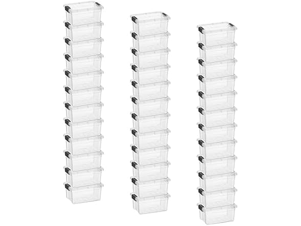 Superio Storage Bins with Lids1.85 Qt, 36 Pack