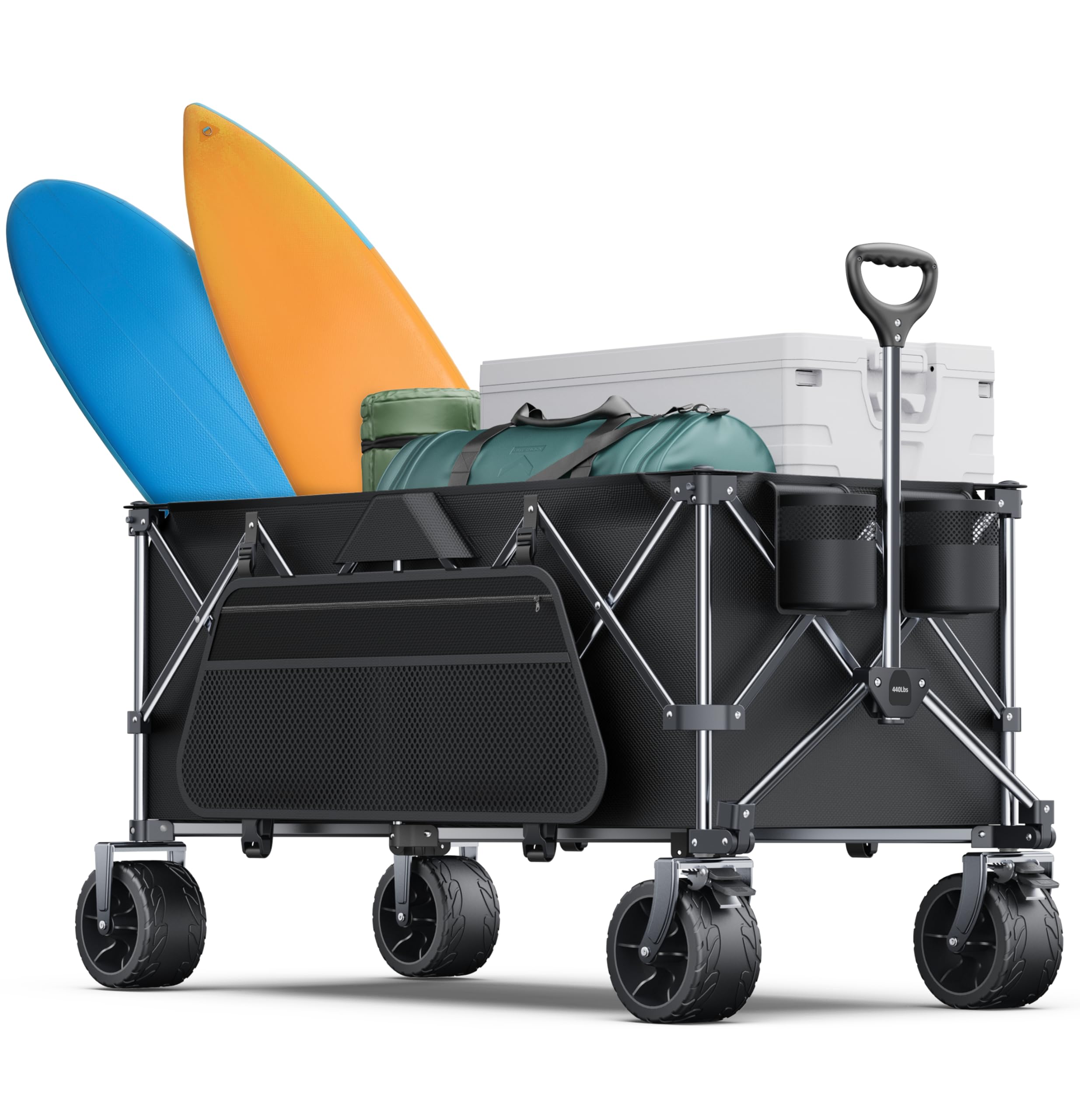Everyfun Collapsible Wagon Cart w/ Big Wheels - Gallery 12