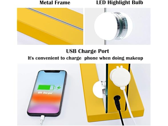 LilyHome LilyHome 22.8"x 18.1" Vanity Mirror Make