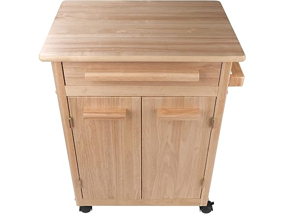 Winsome Wood Kitchen Cart, Natural, Single Drawer
