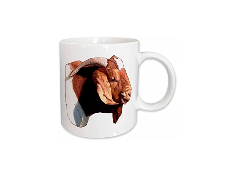 3dRose Boer Doe Goat Head 15oz Mug