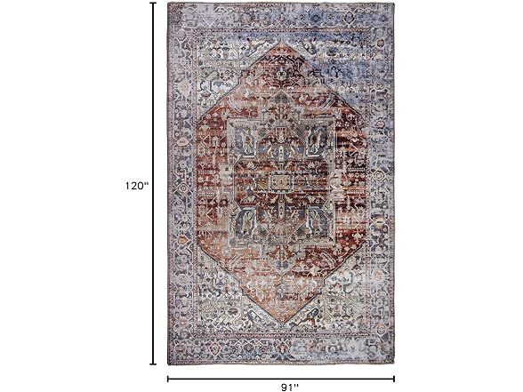 L'Baiet Sasha Coral Distressed 8x10 Area Rug