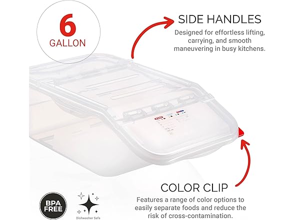 Araven Ingredient Bin 6 Count, White