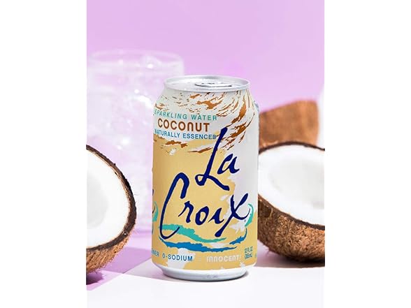 8PK LaCroix Sparkling Water, Coconut, 12 Fl oz