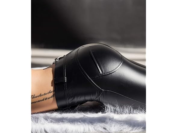 Fleece Lined Leather Pants for women