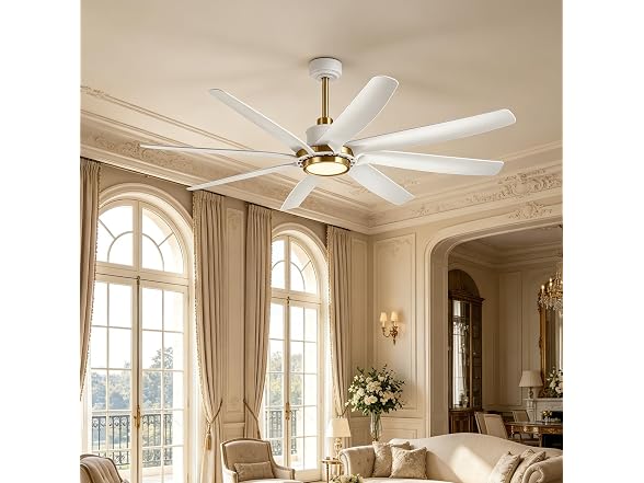 Parrot Uncle 72 Inch Large Ceiling Fan White