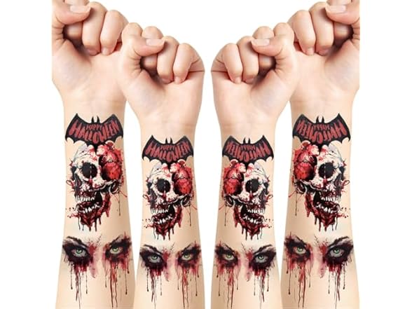 Halloween Tattoos 20 Sheets