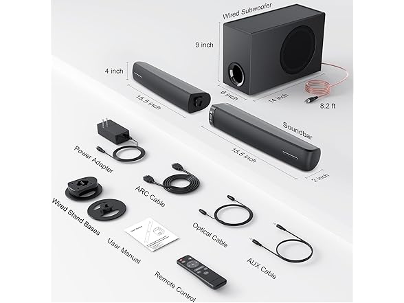 Assistrust Sound Bar with Subwoofer