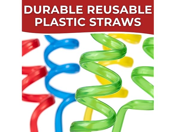 10" Bright Color Disco Ball Plastic Silly Straws