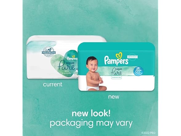 Pampers Aqua Pure Baby Wipes 56ct