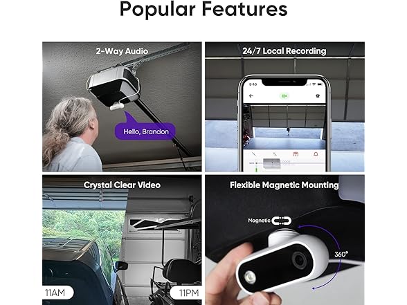 OCCHI Smart Garage Door Opener Remote & Camera