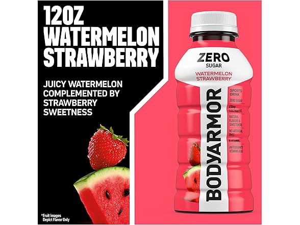 8PK BODYARMOR ZERO Sugar Watermelon Strawberry
