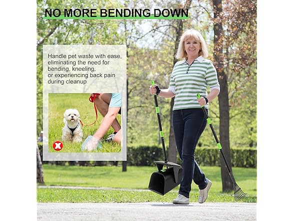 twocorn Pooper Scooper w/Swivel Bin & Rake