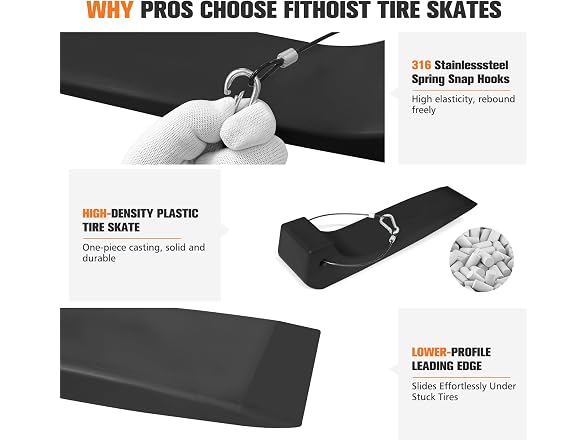 4-Pack Heavy Duty Tire Skates