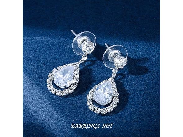Fairyu Women's Wedding Crystal Teardrop