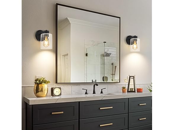 Black Bathroom Wall Sconces