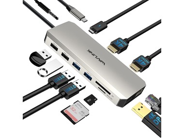 $29.99, Was $49.99, 40% Off! WAVLINK USB C Laptop Docking Station | Dual Monitor dealfomo