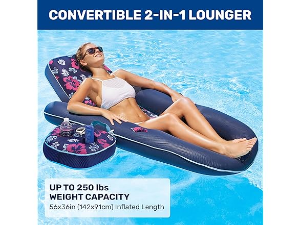 Aqua Campania 2-in-1 Pool Float Lounge