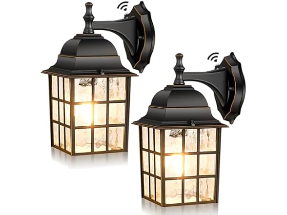 Brightever Dusk to Dawn Outdoor Wall Light Fixture 2Pack
