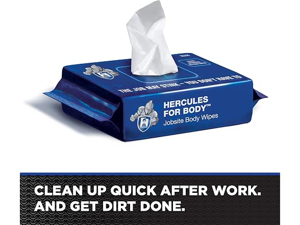 Hercules for Body Jobsite Body Wipes, 30-Pack