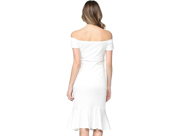 LaClef Women (S) Off Shoulder Maternity Midi Dress