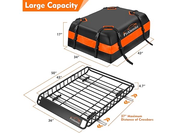 FIVKLEMNZ Car Rooftop Cargo Carrier Roof Bag