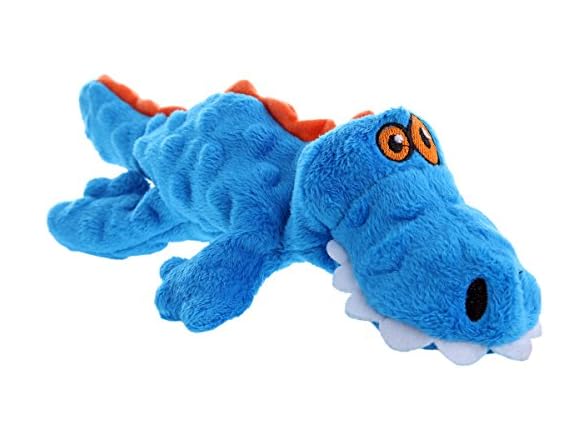 goDog Gators Squeaky Plush Dog Toy