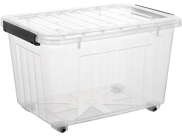 Cetomo 40Qt Plastic Storage Bins, Pack of 6