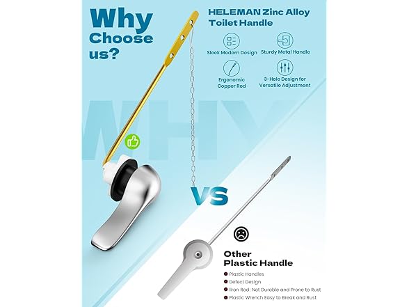 HELEMAN Universal Toilet Handle Replacement Kit
