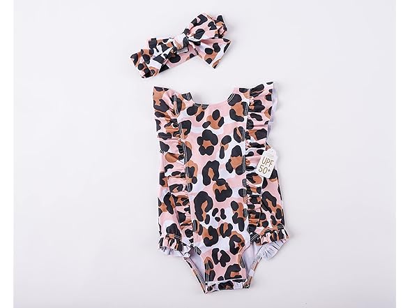 Mud Pie Girls Pink Swimsuit (6-9M)