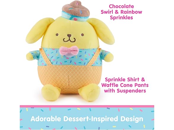 GUND Sanrio Pompompurin Ice Cream 6-Inch Plush