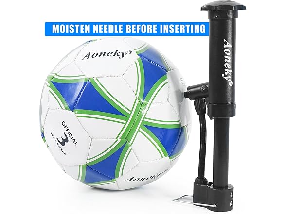 Aoneky 5 Pack Soccer Ball with Pump