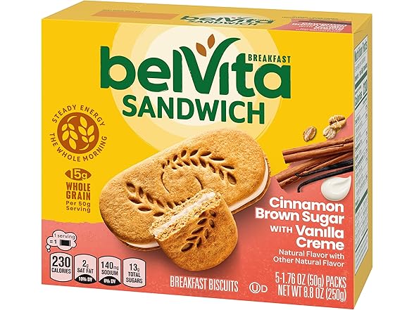 belVita Breakfast Biscuit Sandwiches, Cinnamon