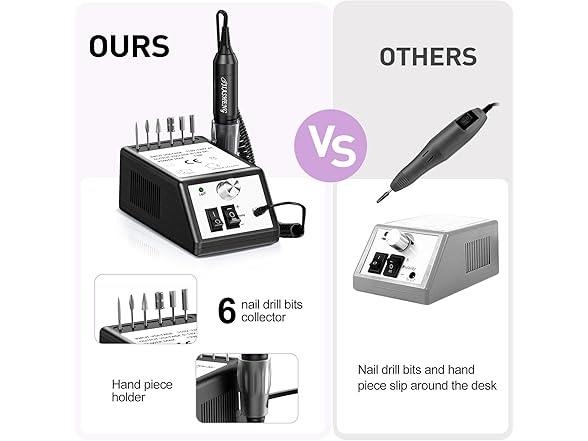 JIASHENG Professional Nail Drill, 20000rpm Electric Nail Drill 