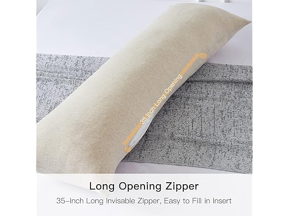 DCSTA Cream Cotton Body Pillowcase