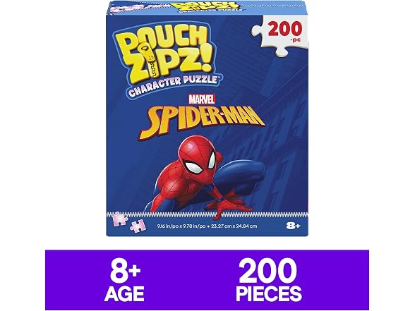 Spin Master Games Pouch Zipz Spider Man Micro Puzzle