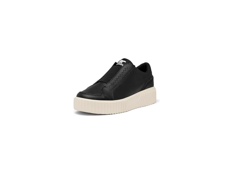 Sorel Women's ONA Ave Slip On Sneaker, Black/Chalk, 6