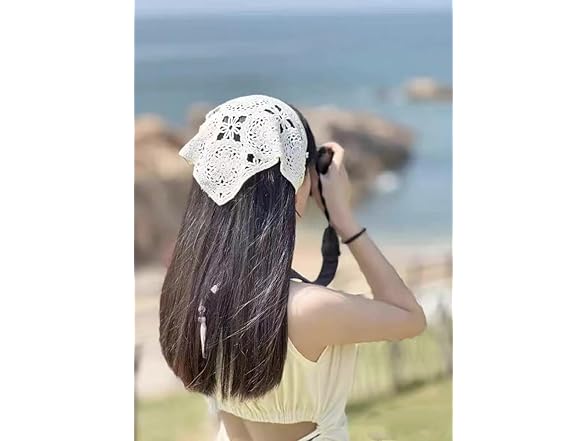Voeveg 3Pcs Crochet Bandana 
