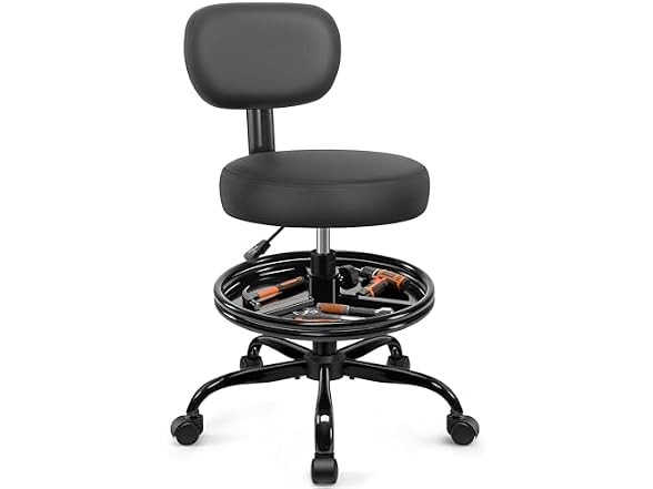 Bestglory Shop Stool with Wheels