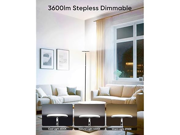 RUNBARRY LED Floor Lamp with Remote