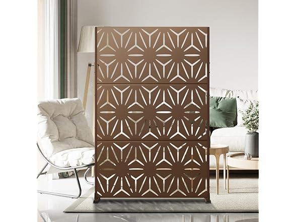 Freestanding Metal Privacy Screen 72" x 47"