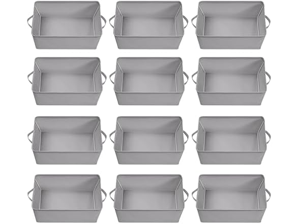 STORAGEIDEAS Storage Basket Bins with Metal Frame Grey