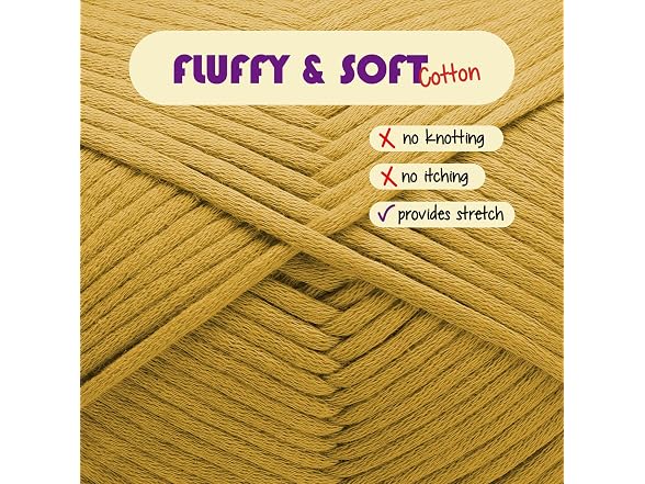 Soft Yarn for Crocheting Crochet Mustard