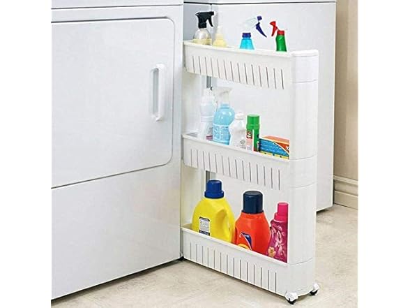 Modern Home Narrow Sliding Storage Organizer Rack