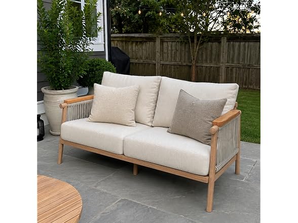 Acanva Moss Aluminum Outdoor Loveseat