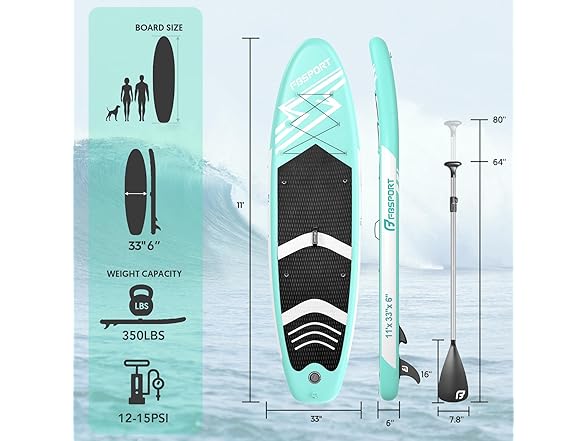 FBSPORT 11' Premium Stand Up Paddle Board
