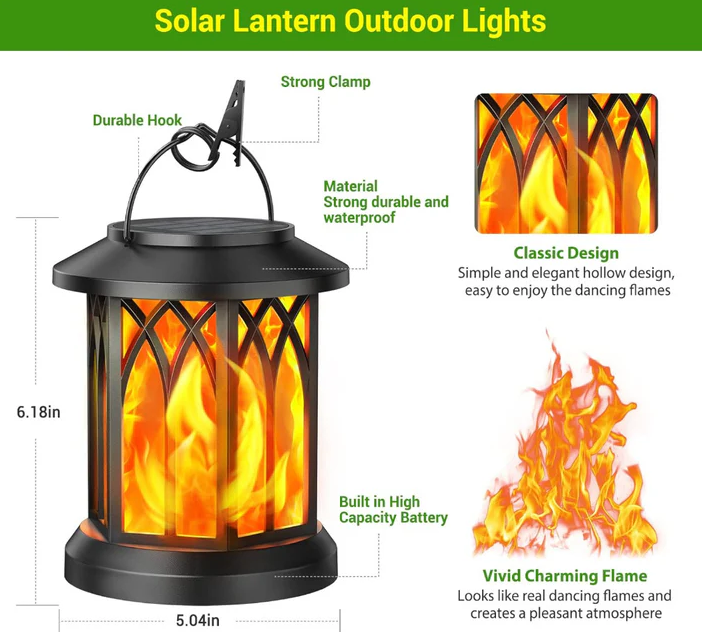 4 Pack Solar Lantern Outdoor Lights - Gallery 8
