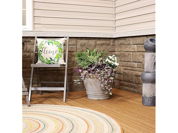 Sunnydaze 20-Inch Franklin Large Plant Pot  - Beige