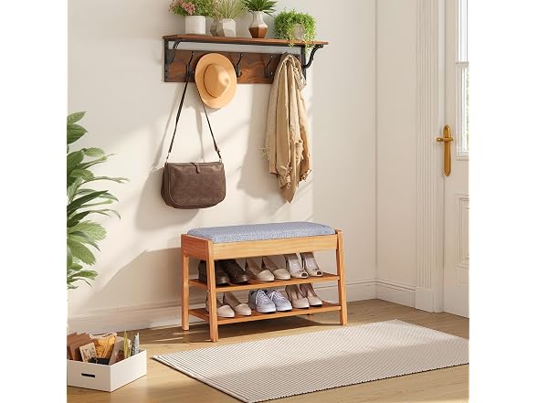 PARTPHONER Shoe Rack Bench with Storage